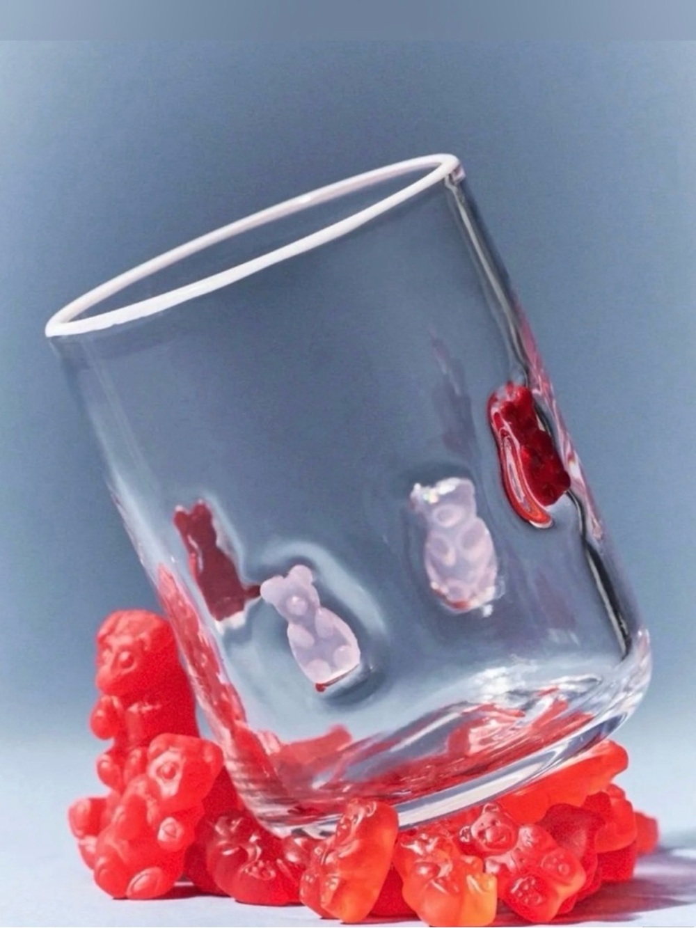 Anthropology Icon Juice Glass Tumbler with Gummy Bear Accents